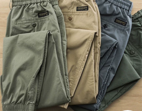 秋季冬季四季束脚休闲裤男潮流透气立体抽绳工...