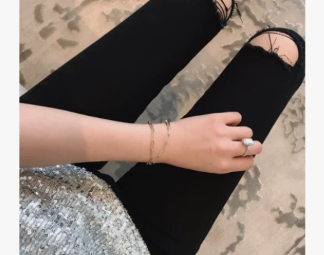 Rubbit 紧身牛仔裤女2019夏季高腰...