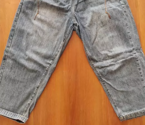 木染春秋女款宽松牛仔裤 九成新 L码 牛仔...