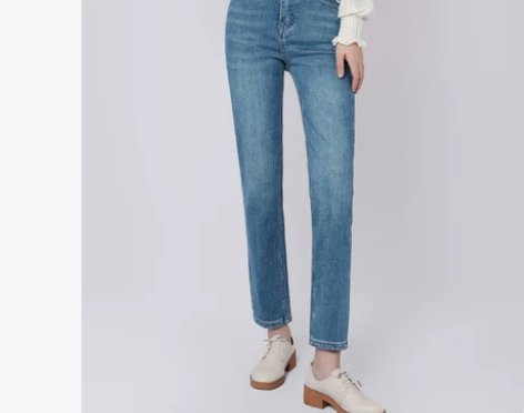 【上新价】怡佳魅直筒牛仔裤女宽松显瘦202...