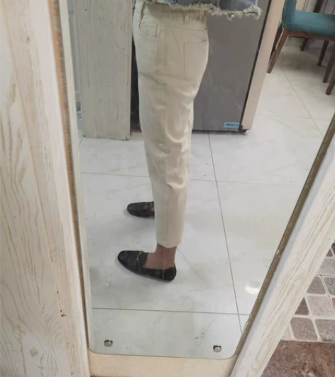 速品牛仔裤女高腰小老爹半松紧腰九分裤春夏新...