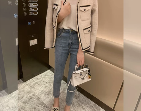 泫雅牛仔裤女2019初秋新款铅笔裤网红韩版...