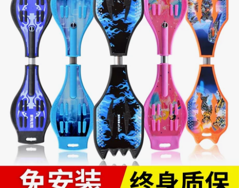 滑板初学者儿童游龙二两轮成人专业扭扭活力摇...