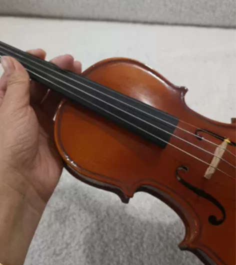 实木手工琴入门儿童小提琴1/8虎斑纹法国A...