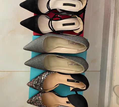 卓诗尼女士尖头高跟鞋细跟单鞋女,37-38...