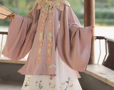 玉术原创汉服女明制立领斜襟长衫齐腰褶裙重工...