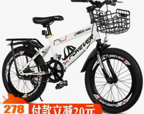 永久儿童自行车6-9-10岁中大童车男孩女...