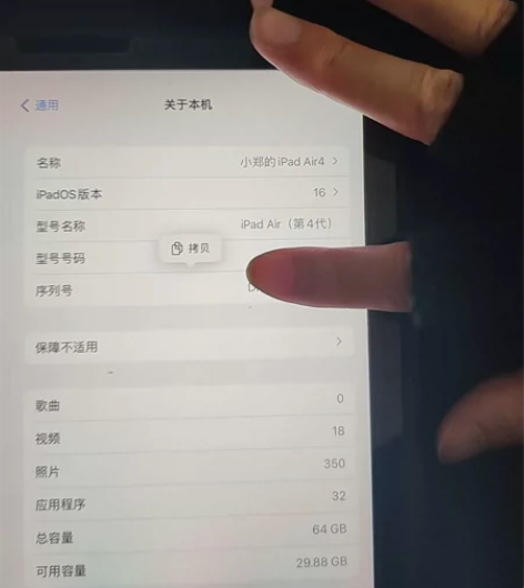 iPad air4 64g国行99新 ...