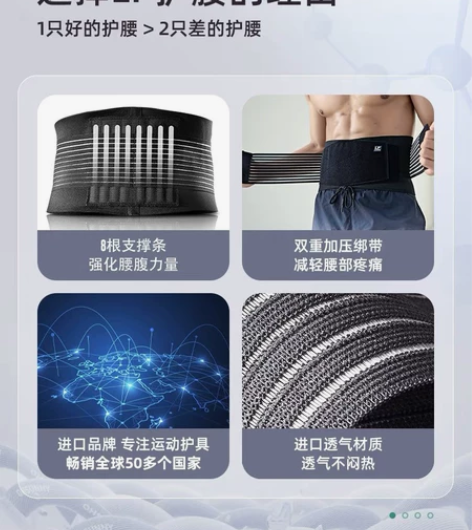 LP护腰带运动男919KM专业篮球羽毛球排...