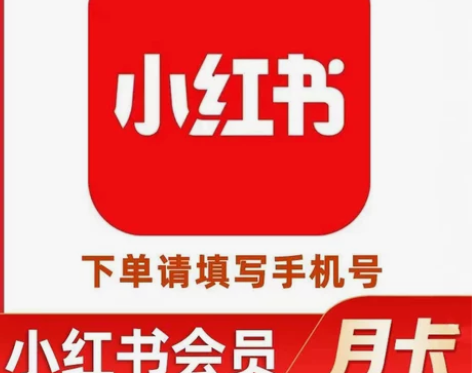 小红书月卡会员,小红书会员1个月30天 注...