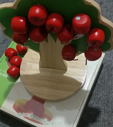 出口日本蒙氏玩具摘苹果采苹果益智蒙氏早教男...