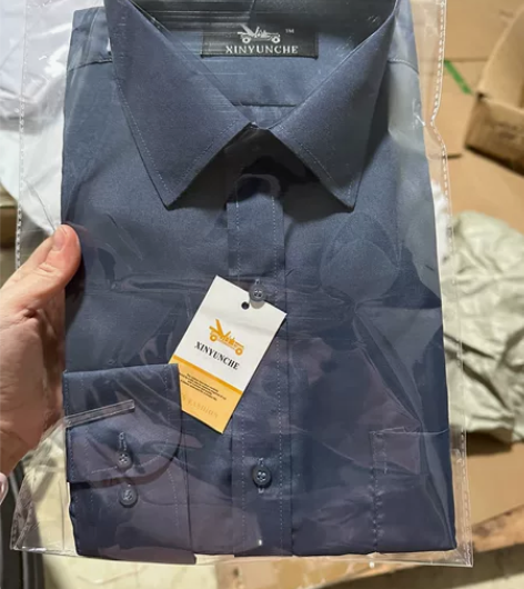 【全新】男士长袖长袖长袖衬衫 藏蓝带口袋款...