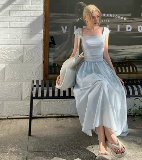 Lienni2022夏季新款极简风高腰显瘦...