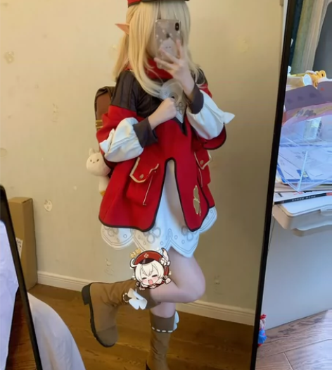 初兽猫原神cosplay可莉cos女双肩包...