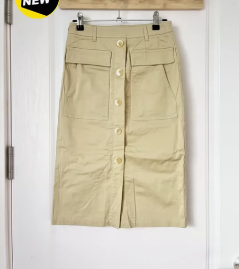 佧茜文工装风半身裙XS码 全新，闲置没穿过...