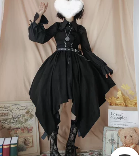 微光蔷薇 群鸦付宴 l码＋十字繁星内搭 腰...