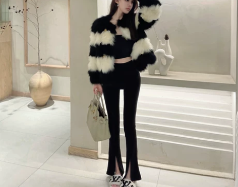 M900休闲裤女2022新款裤子秋冬阔腿裤...