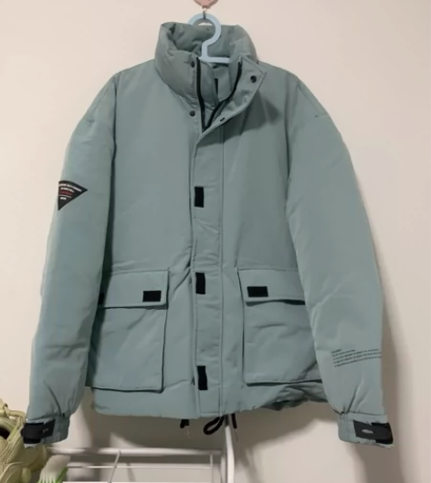 UO冬季潮牌粉色羽绒服男新款ins短款情…...