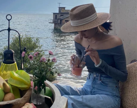 帽子女夏防晒大帽檐网红海边度假沙滩太阳帽时...