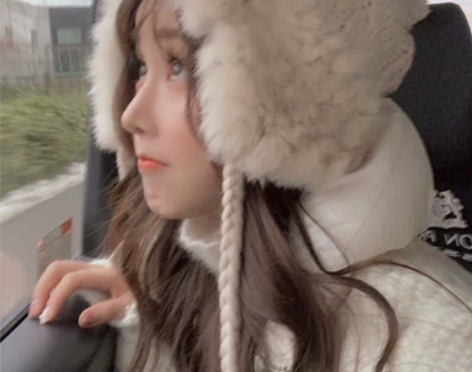 2021网红款冬天兔毛针织帽子女可爱毛球护...