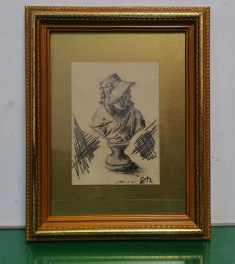 回流老的素描作品一幅   19x26cm ...