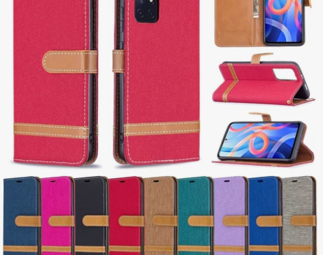 牛仔布手机皮套 苹果，华为，小米，三星，谷...