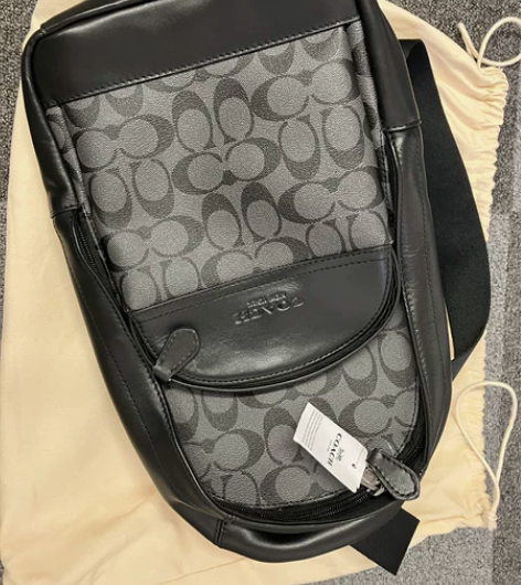 蔻驰COACH奢侈品男士小号单肩斜挎包/胸...