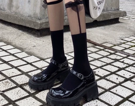 软妹jk装的玛丽珍鞋小皮鞋松糕鞋女厚底鞋子...