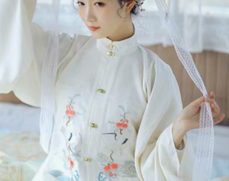 转卖兰若庭 汉服 望水云鹤 明制 立领 补...