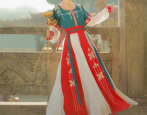 转卖桔屿正品原创汉服女和铃坦领三件套齐腰中...