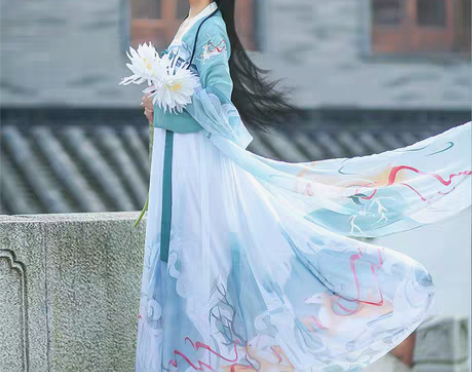 转卖如梦霓裳汉服女齐胸襦裙鹿鸣刺绣印花日常...