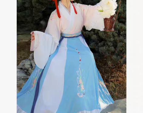 转卖桔屿南国佳人汉服女原创正版晋制齐腰绣花...