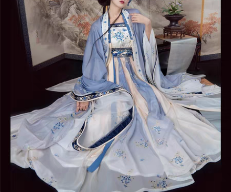 包邮桔屿原创汉服唐制诃子裙大袖衫【阳春白雪...