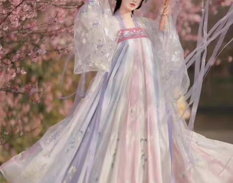 包邮【樱洛】茗月萱齐胸襦裙套装汉服女刺绣正...