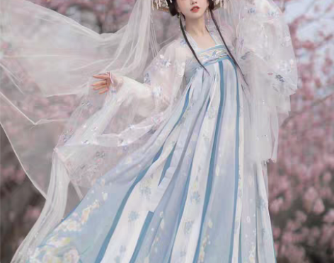 包邮【花不误】茗月萱汉服女齐胸襦裙日常套装...