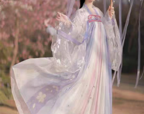 转卖【樱洛】茗月萱齐胸襦裙套装汉服女刺绣正...
