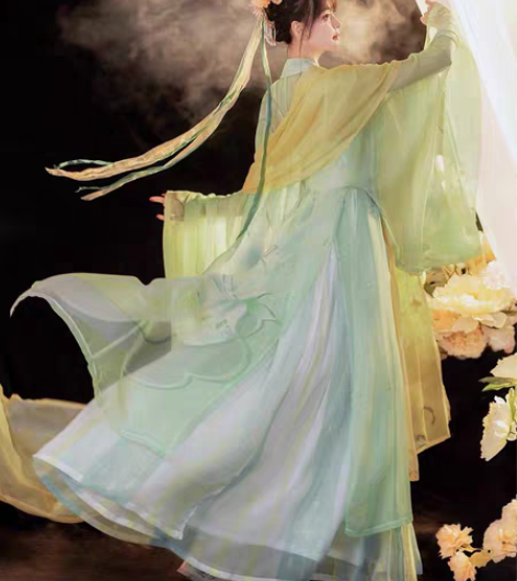 雨菡如梦霓裳原创汉服女唐制大袖衫诃子裙中国...