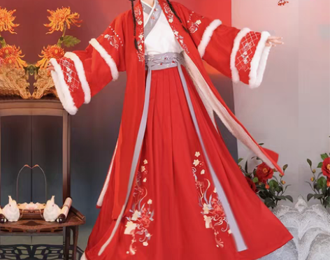 转卖慕雪橙橙  原创汉服女秋冬汉元素毛呢大...