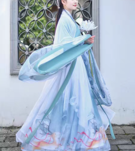 包邮【如梦霓裳汉服女襦裙广袖鹿鸣交领齐腰大...