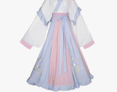 转卖如梦霓裳汉服女青引晋制交领齐腰襦裙闺蜜...