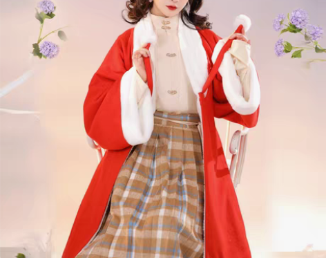 转卖裳云兮(如意)原创明制汉服女汉元素格子...