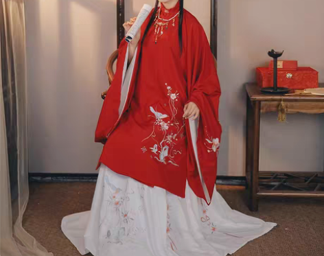 转卖裳云兮莺花正品原创汉服女明制立领绣花一...