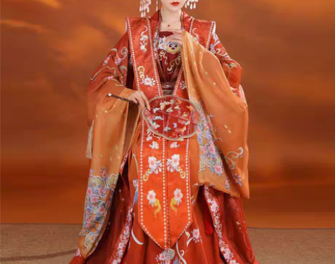 包邮裳云兮-清平乐宋制霞帔汉服女正品原创对...