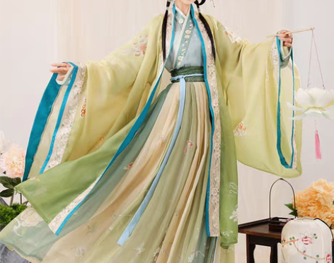 转卖汉服女正品原创魏晋风交领齐腰襦裙古装仙...