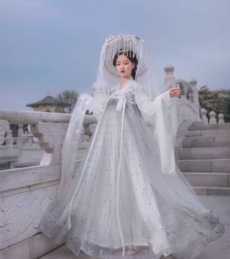 包邮都城南庄汉服暮流萤齐胸襦裙六米摆 上襦...