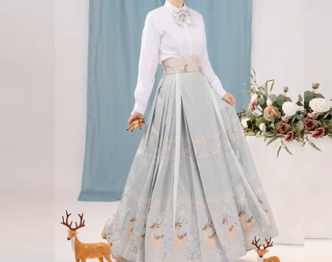 转卖清梳一鹿有你原创汉服女明制马面裙日常穿...