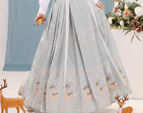 全新仅试穿的马面群（印花 五句话以内成交送...