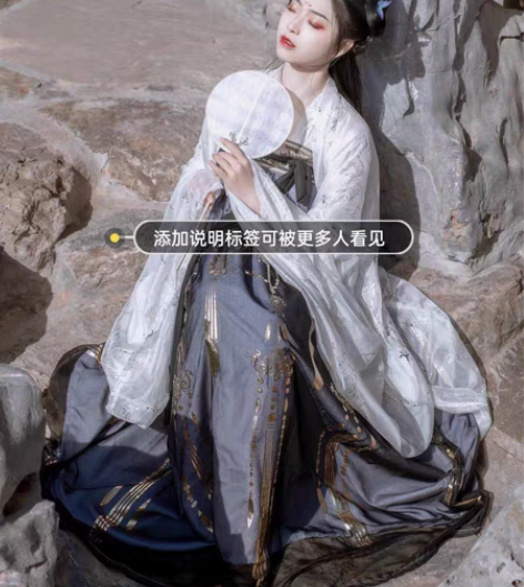 包邮艺缕原创 云鹤 汉服女 齐胸襦裙 仅隔...