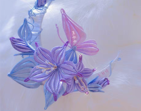 包邮月朝蝶蝶缠花 缠花娇贵，忌水忌脏忌暴力...