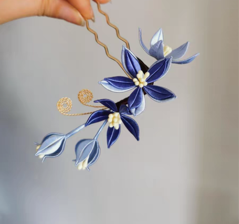 包邮缠花发簪 缠花发簪,蚕丝线+高保色主体...